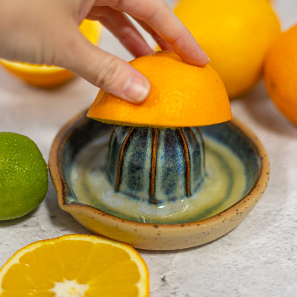 ceramic blue citrus squeezer