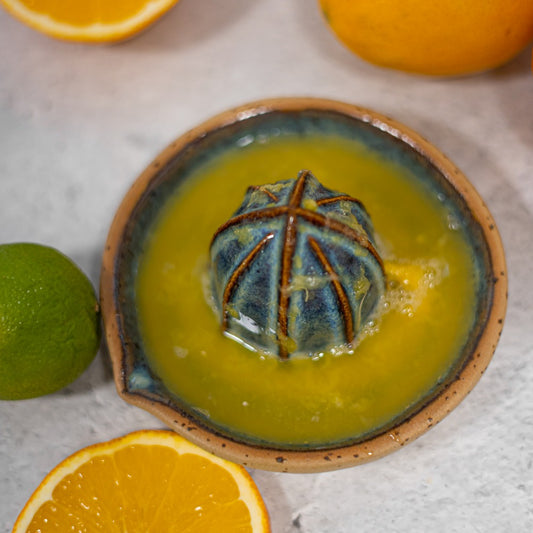 ceramic blue citrus squeezer