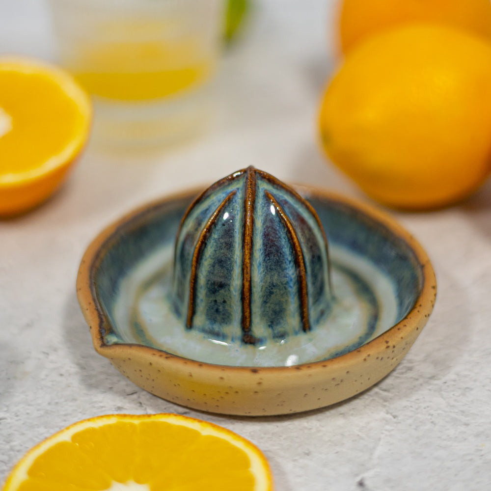 ceramic blue citrus squeezer