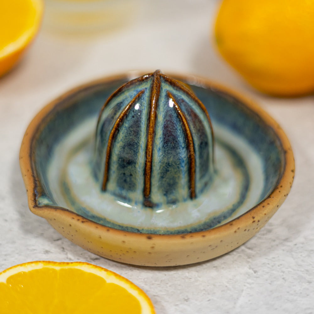 ceramic blue citrus squeezer