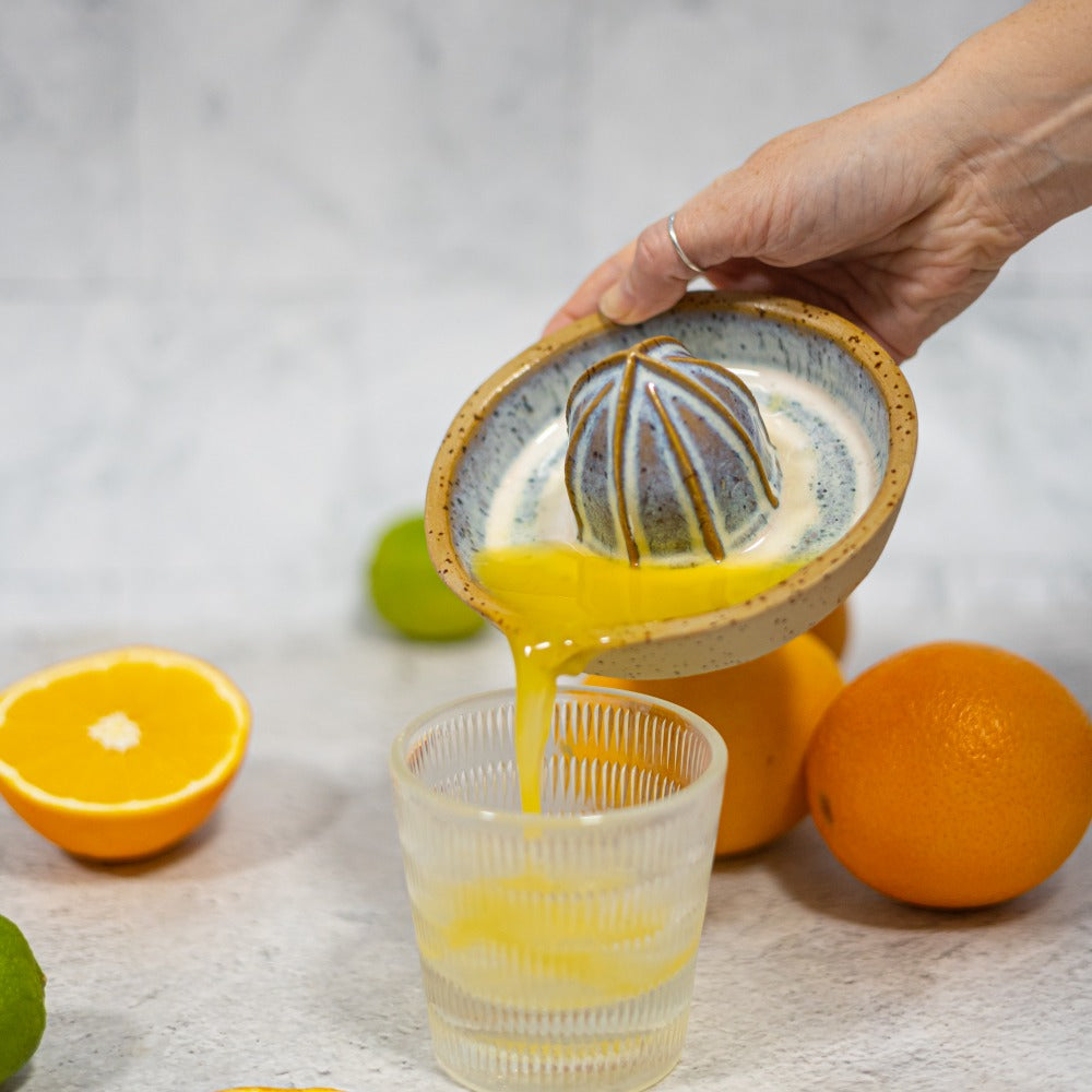 ceramic bluish citrus squeezer