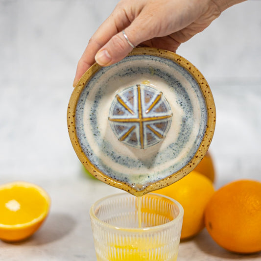 ceramic bluish citrus squeezer