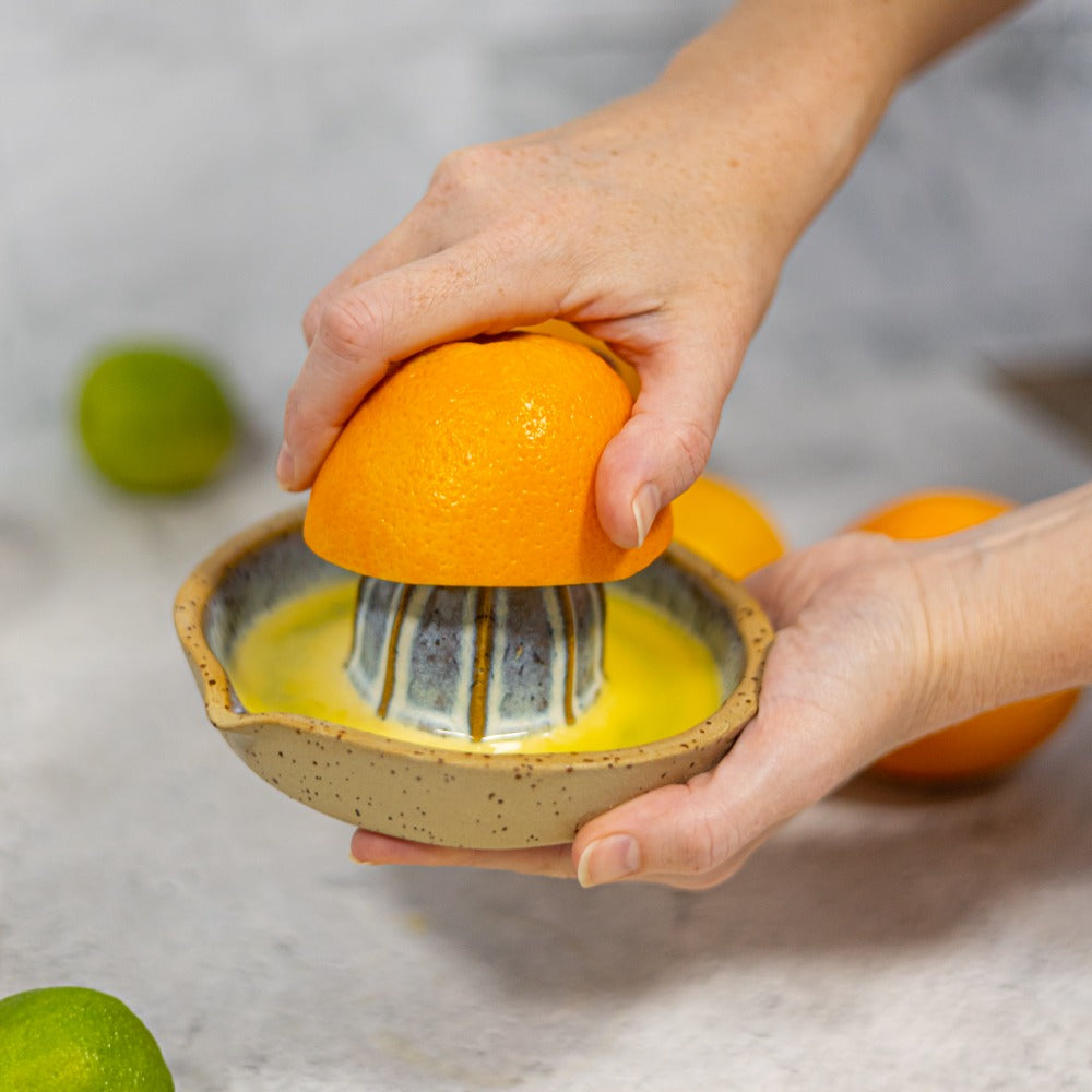 ceramic bluish citrus squeezer