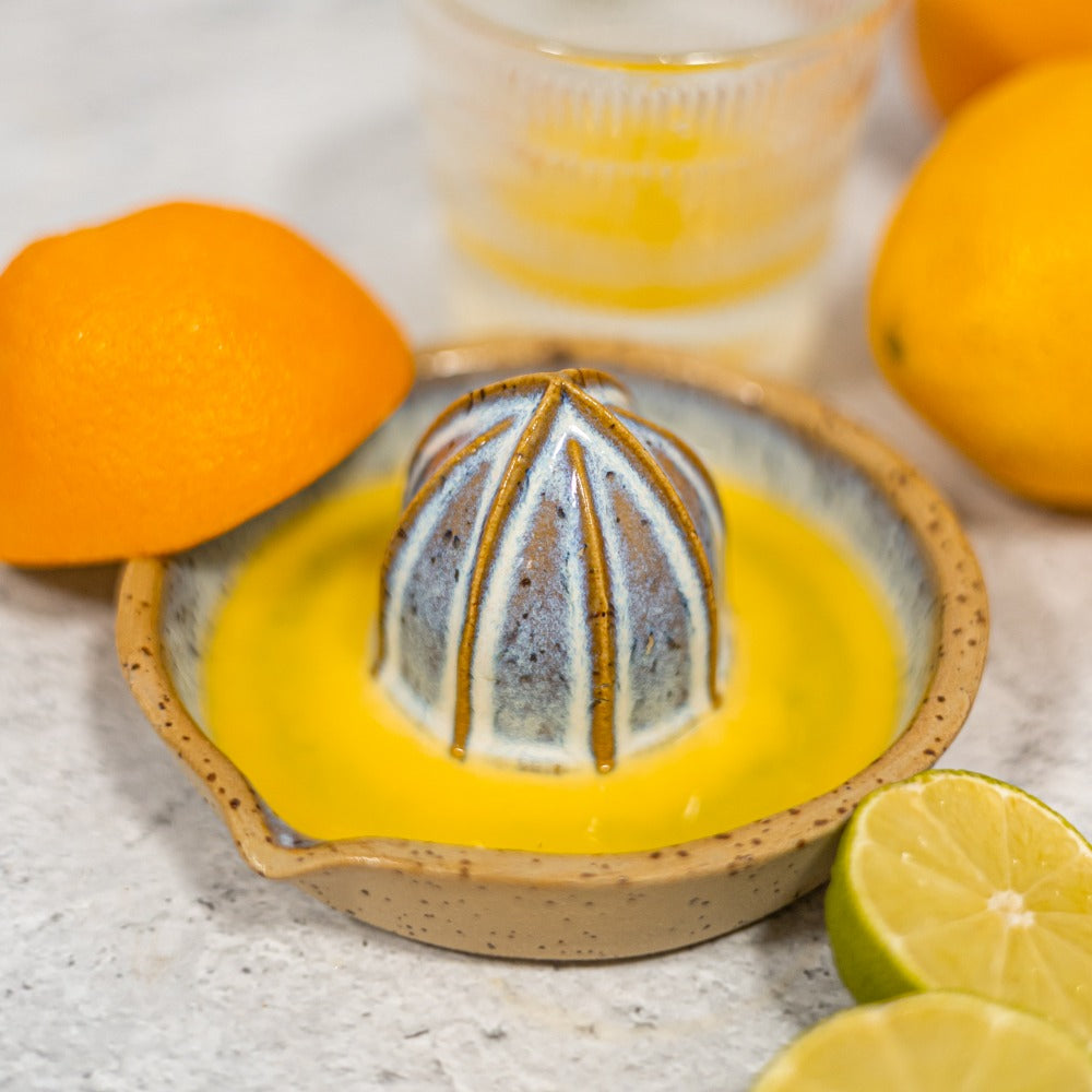 ceramic bluish citrus squeezer