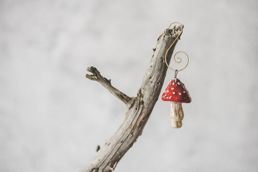 Red toadstool ornament