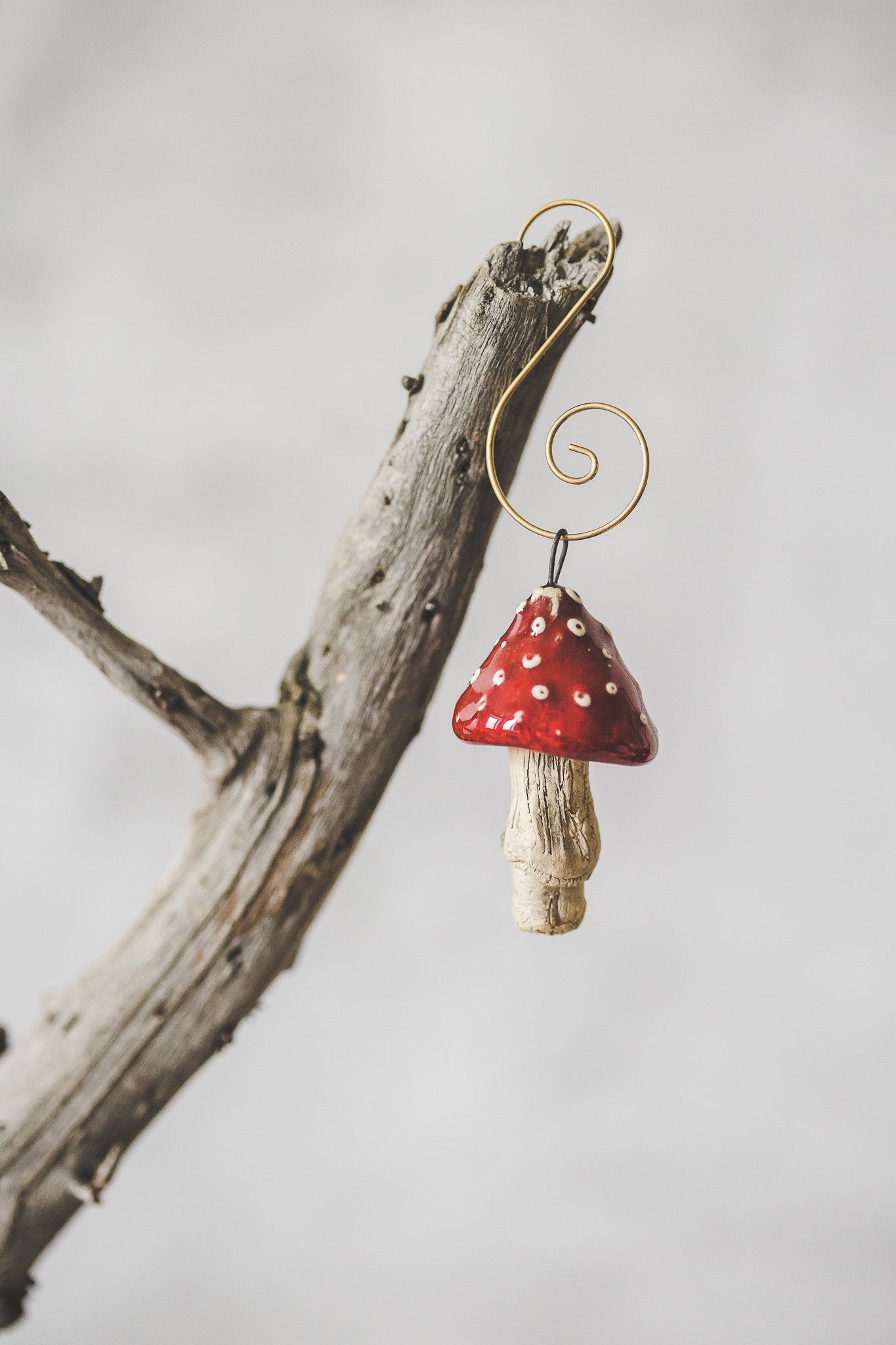 Red toadstool ornament