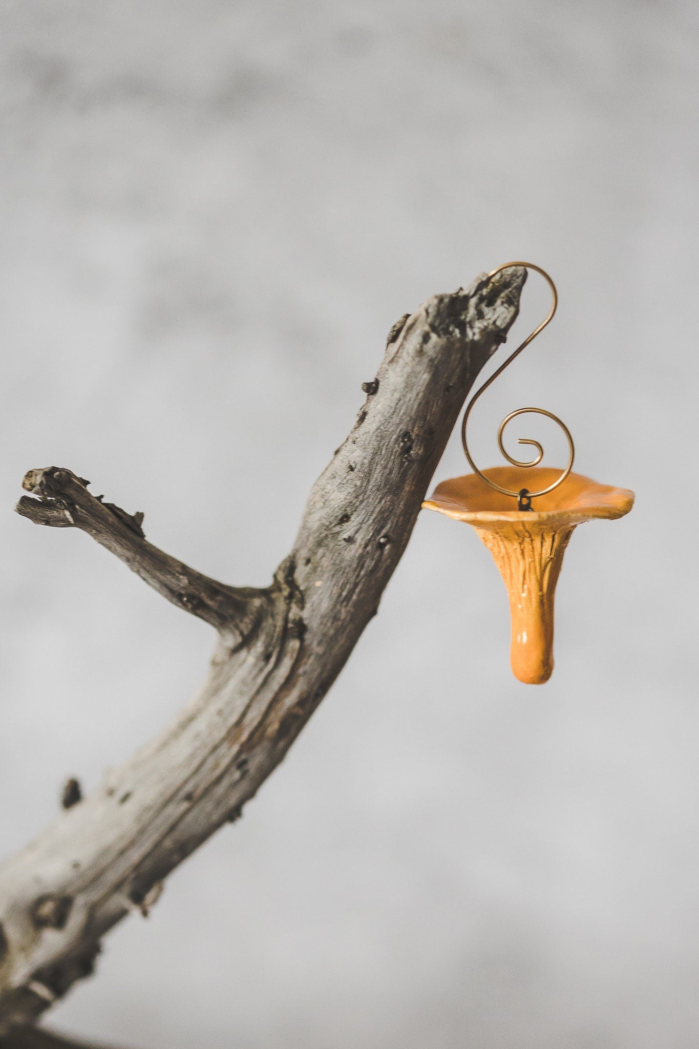 Chanterelle mushroom ornament