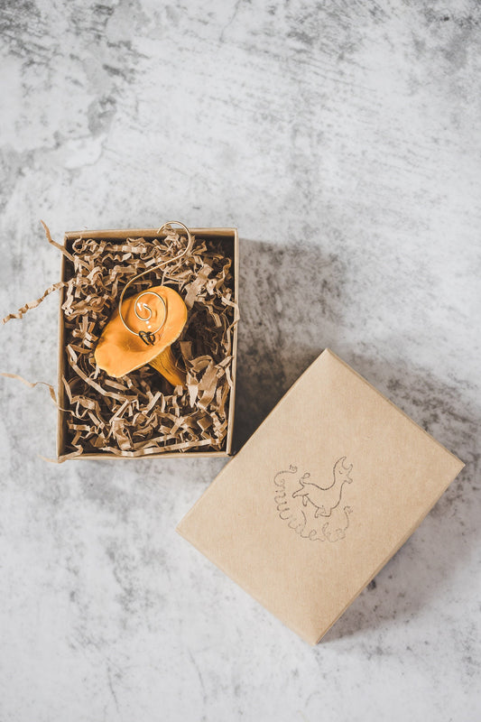 Chanterelle mushroom ornament