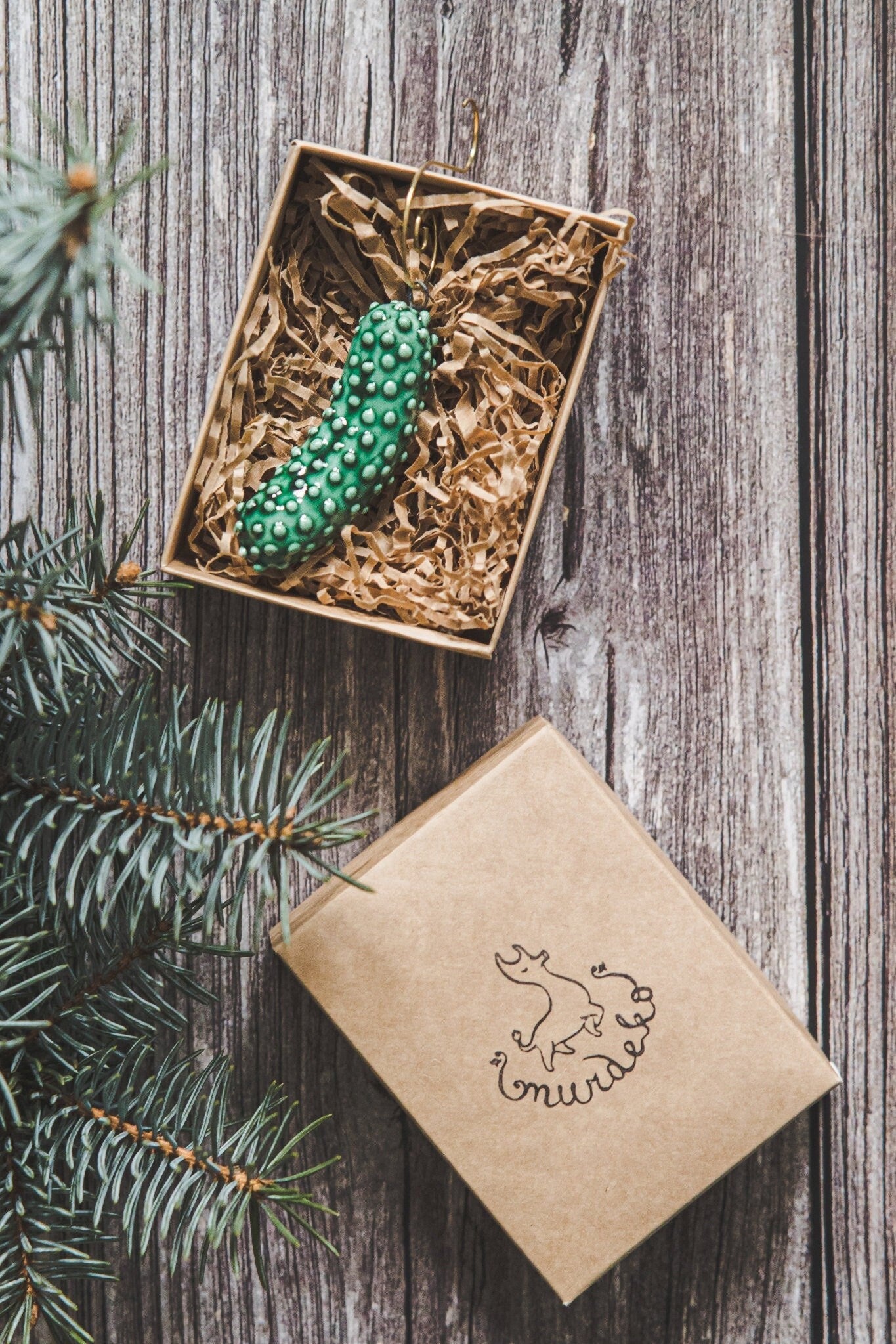 Green Christmas cucumber