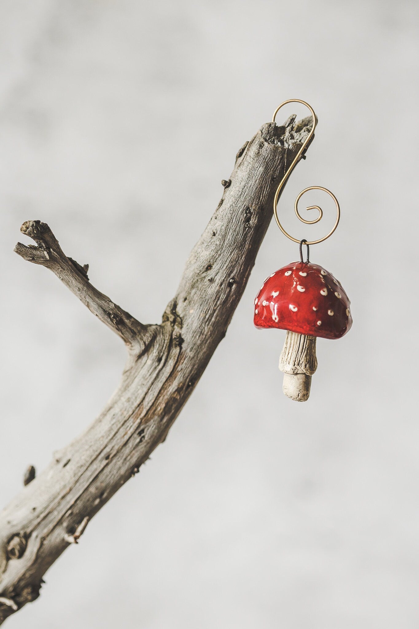 Red toadstool ornament