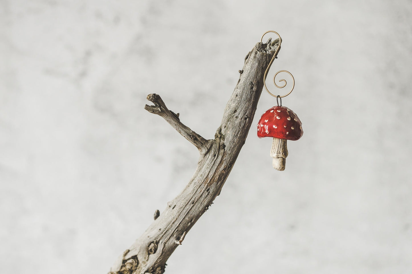 Red toadstool ornament