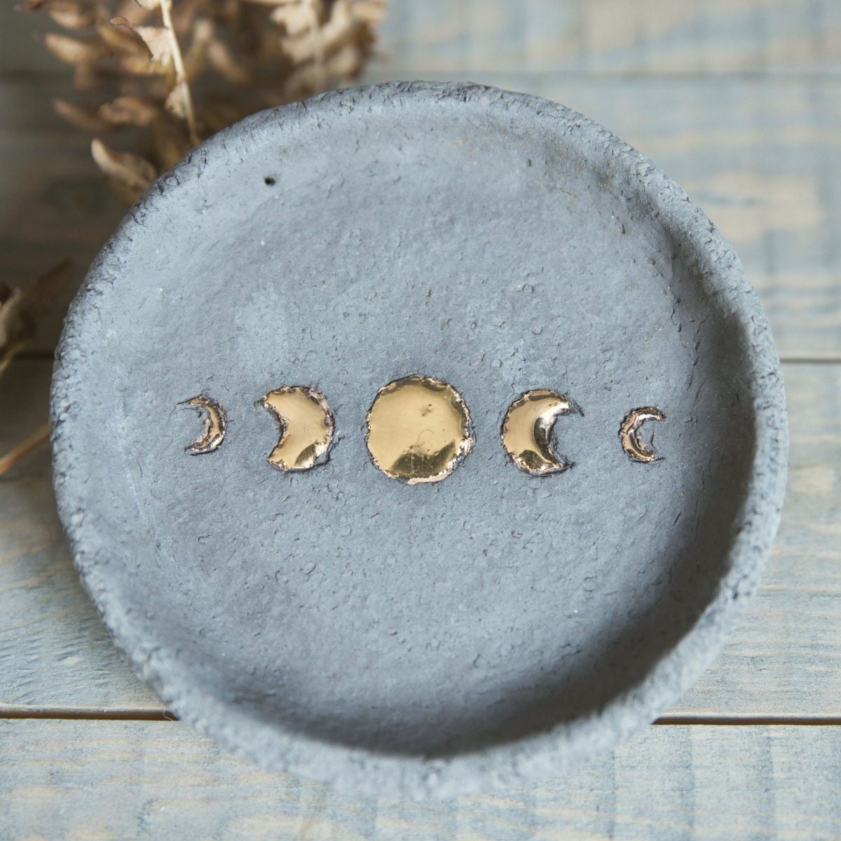 Moon phase incense plate
