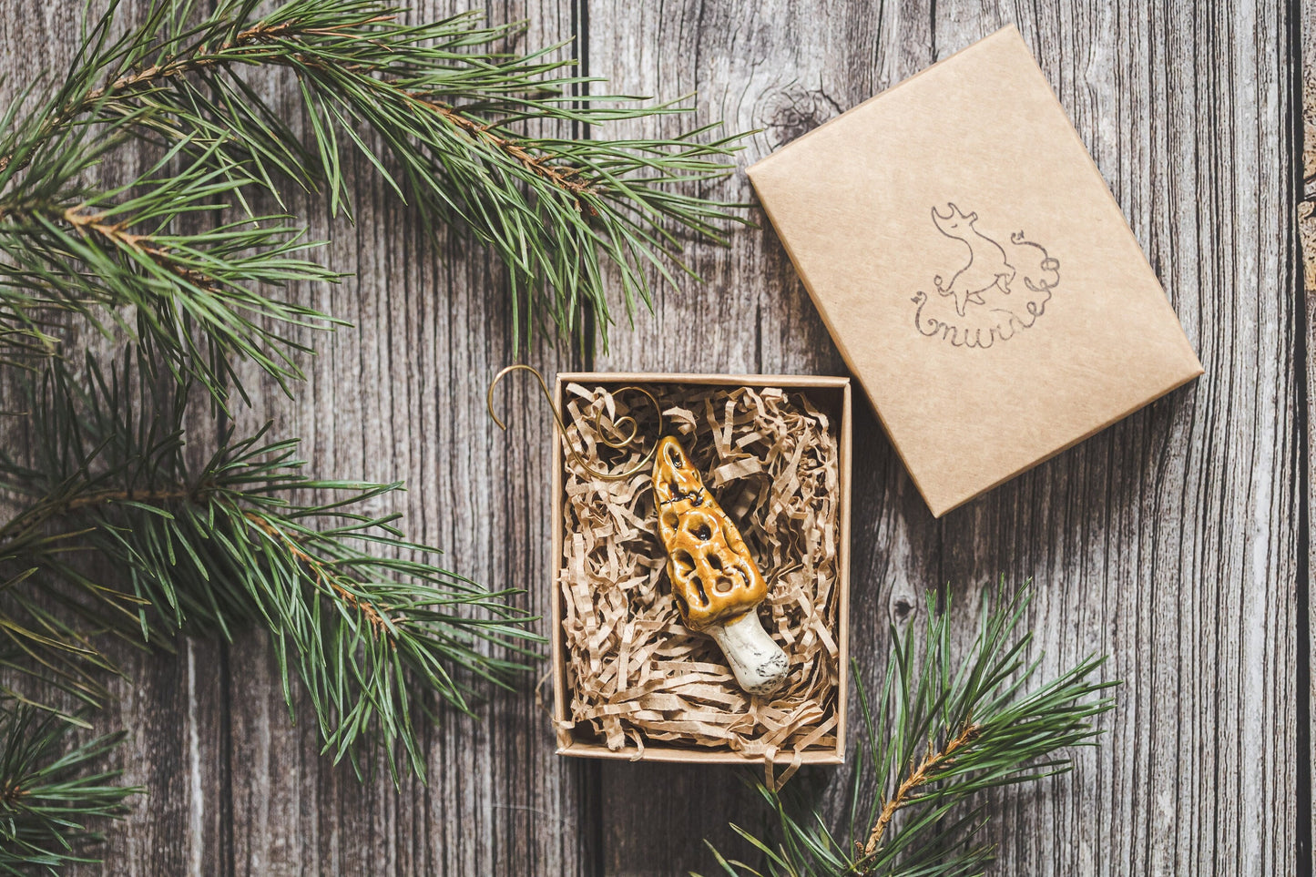 Morel mushroom ornament