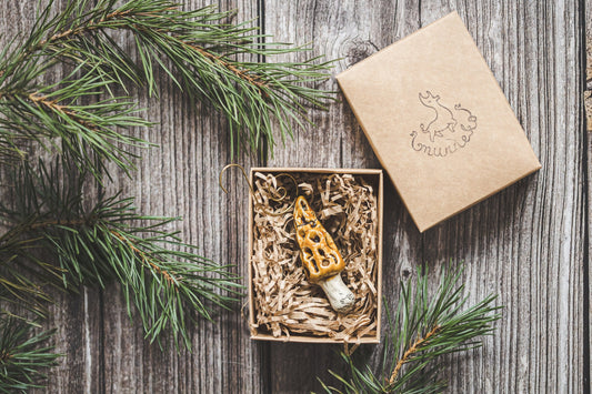 Morel mushroom ornament